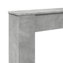 vidaXL betonszürke szerelt fa kandallóburkolat 100 x 20 x 100 cm