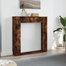 vidaXL füstös tölgy színű szerelt fa kandallóburkolat 100x20x100 cm