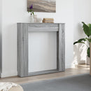 vidaXL szürke sonoma színű szerelt fa kandallóburkolat 100x20x100 cm