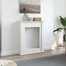 vidaXL fehér szerelt fa kandallóburkolat 75 x 20 x 87,5 cm