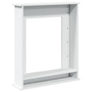 vidaXL fehér szerelt fa kandallóburkolat 75 x 20 x 87,5 cm