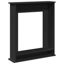 vidaXL fekete szerelt fa kandallóburkolat 75 x 20 x 87,5 cm