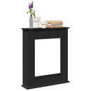 vidaXL fekete szerelt fa kandallóburkolat 75 x 20 x 87,5 cm