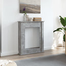 vidaXL betonszürke szerelt fa kandallóburkolat 75 x 20 x 87,5 cm