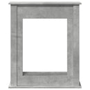 vidaXL betonszürke szerelt fa kandallóburkolat 75 x 20 x 87,5 cm