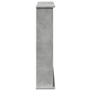 vidaXL betonszürke szerelt fa kandallóburkolat 75 x 20 x 87,5 cm