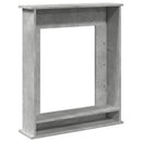 vidaXL betonszürke szerelt fa kandallóburkolat 75 x 20 x 87,5 cm