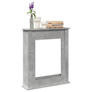 vidaXL betonszürke szerelt fa kandallóburkolat 75 x 20 x 87,5 cm
