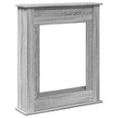 vidaXL szürke sonoma színű szerelt fa kandallóburkolat 75x20x87,5 cm