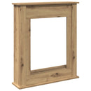 vidaXL kézműves tölgy színű szerelt fa kandallóburkolat 75x20x87,5 cm