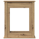 vidaXL kézműves tölgy színű szerelt fa kandallóburkolat 75x20x87,5 cm