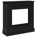 vidaXL fekete szerelt fa kandallóburkolat 90 x 30 x 90 cm