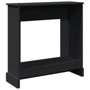 vidaXL fekete szerelt fa kandallóburkolat 90 x 30 x 90 cm
