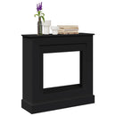 vidaXL fekete szerelt fa kandallóburkolat 90 x 30 x 90 cm
