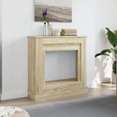 vidaXL sonoma tölgy színű szerelt fa kandallóburkolat 90 x 30 x 90 cm