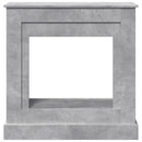 vidaXL betonszürke szerelt fa kandallóburkolat 90 x 30 x 90 cm
