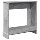vidaXL betonszürke szerelt fa kandallóburkolat 90 x 30 x 90 cm