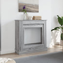 vidaXL szürke sonoma színű szerelt fa kandallóburkolat 90 x 30 x 90 cm