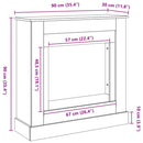 vidaXL szürke sonoma színű szerelt fa kandallóburkolat 90 x 30 x 90 cm