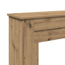 vidaXL kézműves tölgy színű szerelt fa kandallóburkolat 90x30x90 cm
