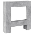 vidaXL betonszürke szerelt fa kandallóburkolat 81 x 18 x 82 cm