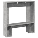 vidaXL betonszürke szerelt fa kandallóburkolat 81 x 18 x 82 cm