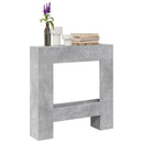 vidaXL betonszürke szerelt fa kandallóburkolat 81 x 18 x 82 cm