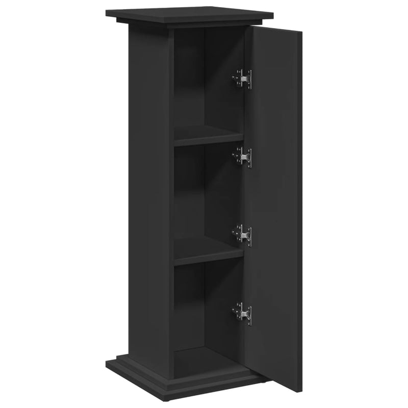 vidaXL fekete szerelt fa bemutatóállvány tárolóval 31 x 30 x 90 cm