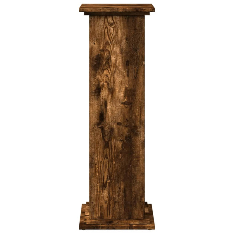 vidaXL füstös tölgy szerelt fa bemutatóállvány tárolóval 31x30x90 cm