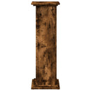 vidaXL füstös tölgy szerelt fa bemutatóállvány tárolóval 31x30x90 cm