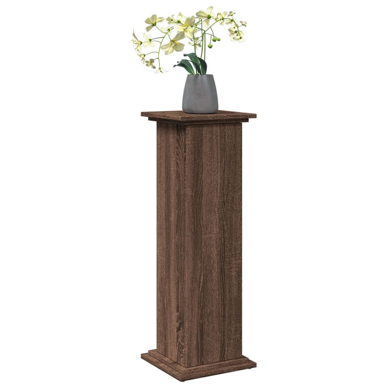 vidaXL barna tölgy szerelt fa bemutatóállvány tárolóval 31x30x90 cm