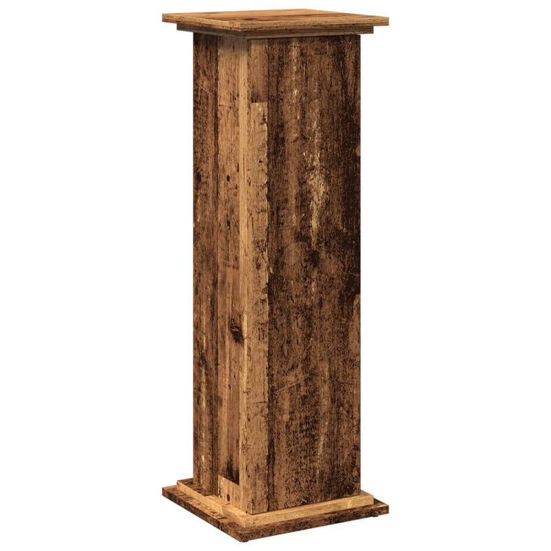 vidaXL antik fa színű szerelt fa bemutatóállvány tárolóval 31x30x90 cm