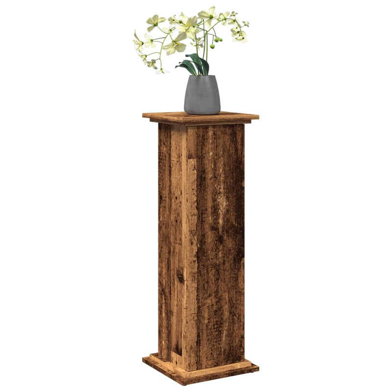vidaXL antik fa színű szerelt fa bemutatóállvány tárolóval 31x30x90 cm