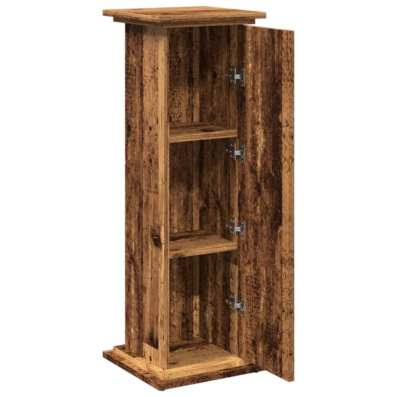 vidaXL antik fa színű szerelt fa bemutatóállvány tárolóval 31x30x90 cm