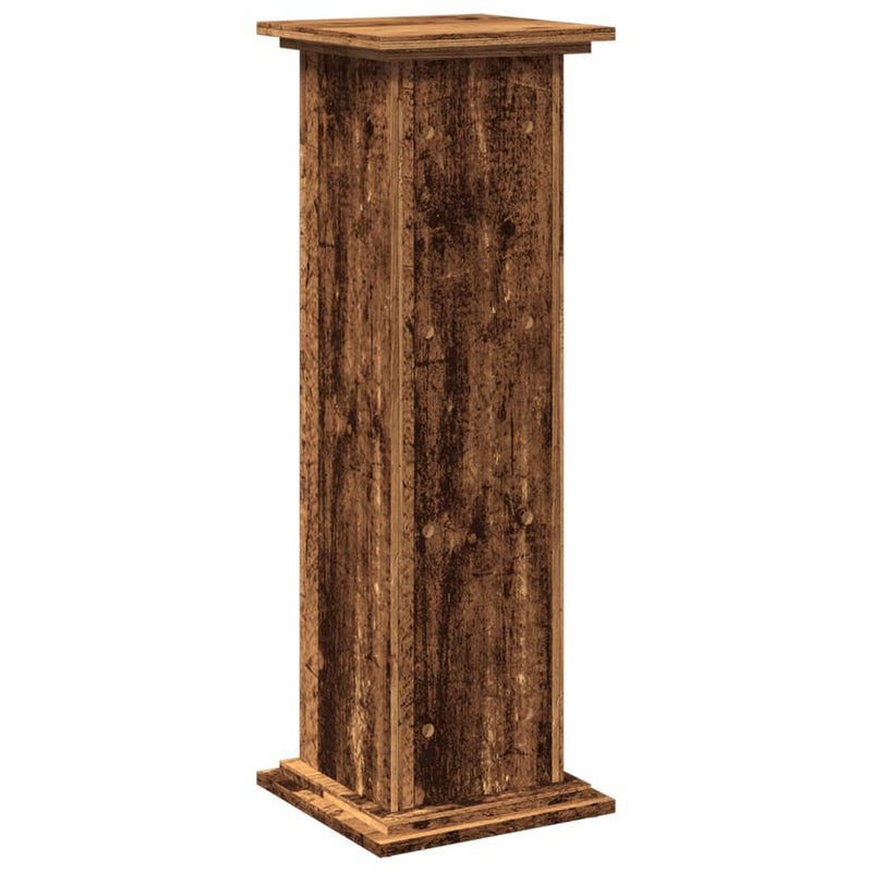 vidaXL antik fa színű szerelt fa bemutatóállvány tárolóval 31x30x90 cm