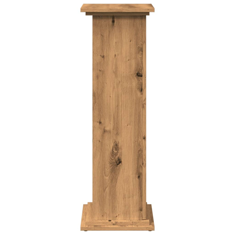 vidaXL kézműves tölgy szerelt fa bemutatóállvány tárolóval 31x30x90 cm