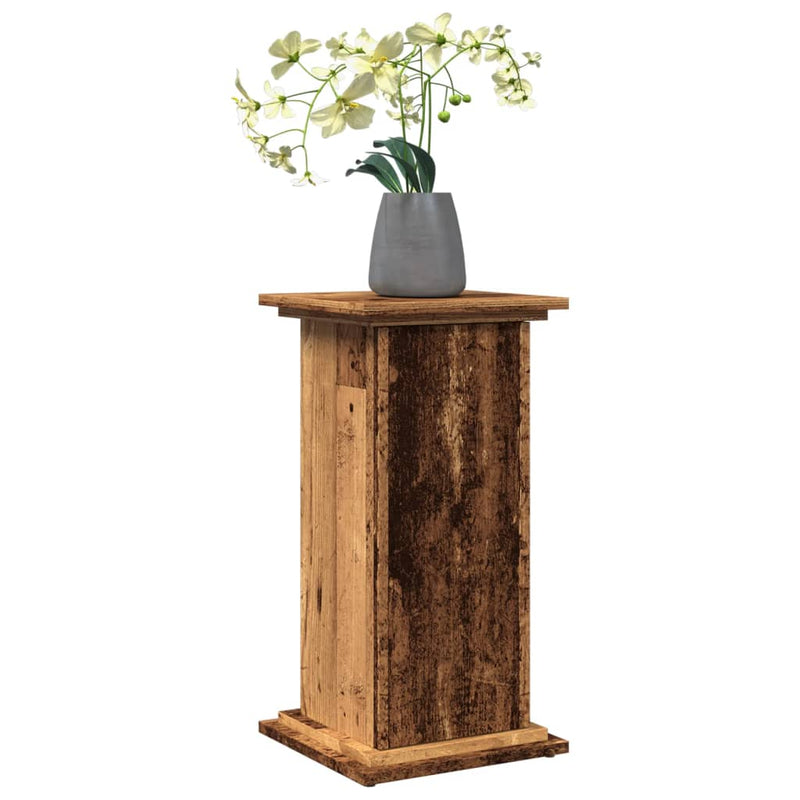 vidaXL antik fa színű szerelt fa bemutatóállvány tárolóval 31x30x60 cm