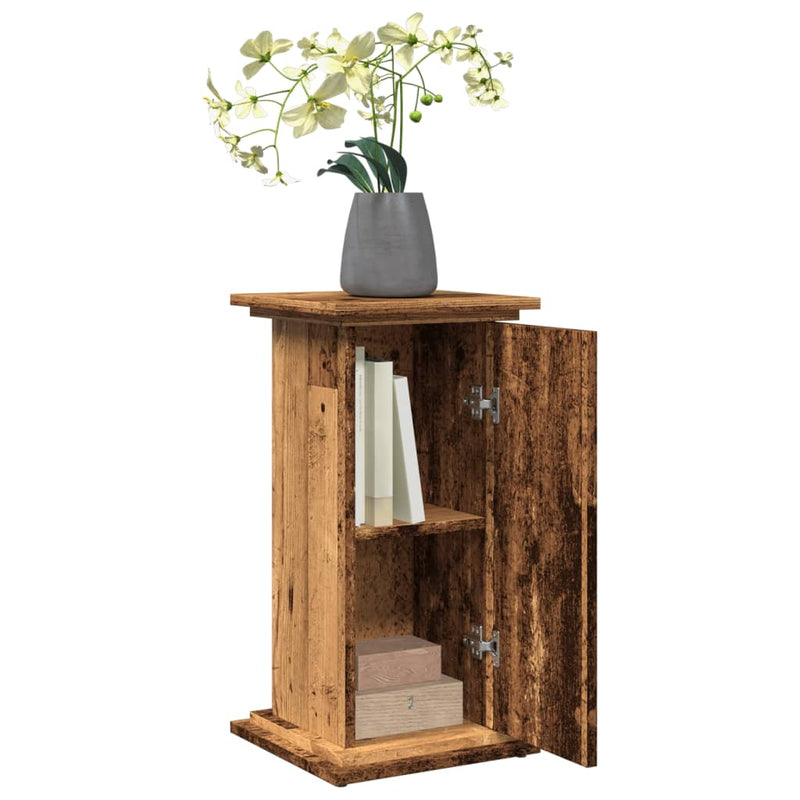 vidaXL antik fa színű szerelt fa bemutatóállvány tárolóval 31x30x60 cm