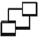 vidaXL fekete szerelt fa faliszekrény 78 x 18 x 71 cm