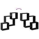 vidaXL fekete szerelt fa faliszekrény 78 x 18 x 71 cm