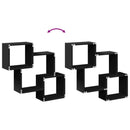 vidaXL fekete szerelt fa faliszekrény 78 x 18 x 71 cm