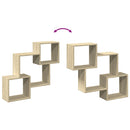 vidaXL sonoma tölgy színű szerelt fa faliszekrény 78 x 18 x 71 cm