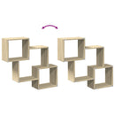 vidaXL sonoma tölgy színű szerelt fa faliszekrény 78 x 18 x 71 cm