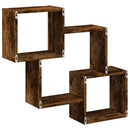 vidaXL füstös tölgy színű szerelt fa faliszekrény 78 x 18 x 71 cm