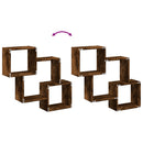 vidaXL füstös tölgy színű szerelt fa faliszekrény 78 x 18 x 71 cm