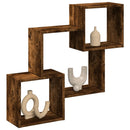 vidaXL füstös tölgy színű szerelt fa faliszekrény 78 x 18 x 71 cm