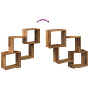 vidaXL antik fa színű szerelt fa faliszekrény 78 x 18 x 71 cm