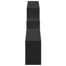 vidaXL fekete szerelt fa fali szekrény 158 x 18 x 53 cm