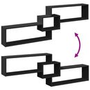 vidaXL fekete szerelt fa fali szekrény 158 x 18 x 53 cm