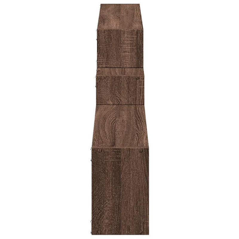 vidaXL barna tölgy színű szerelt fa fali szekrény 158 x 18 x 53 cm